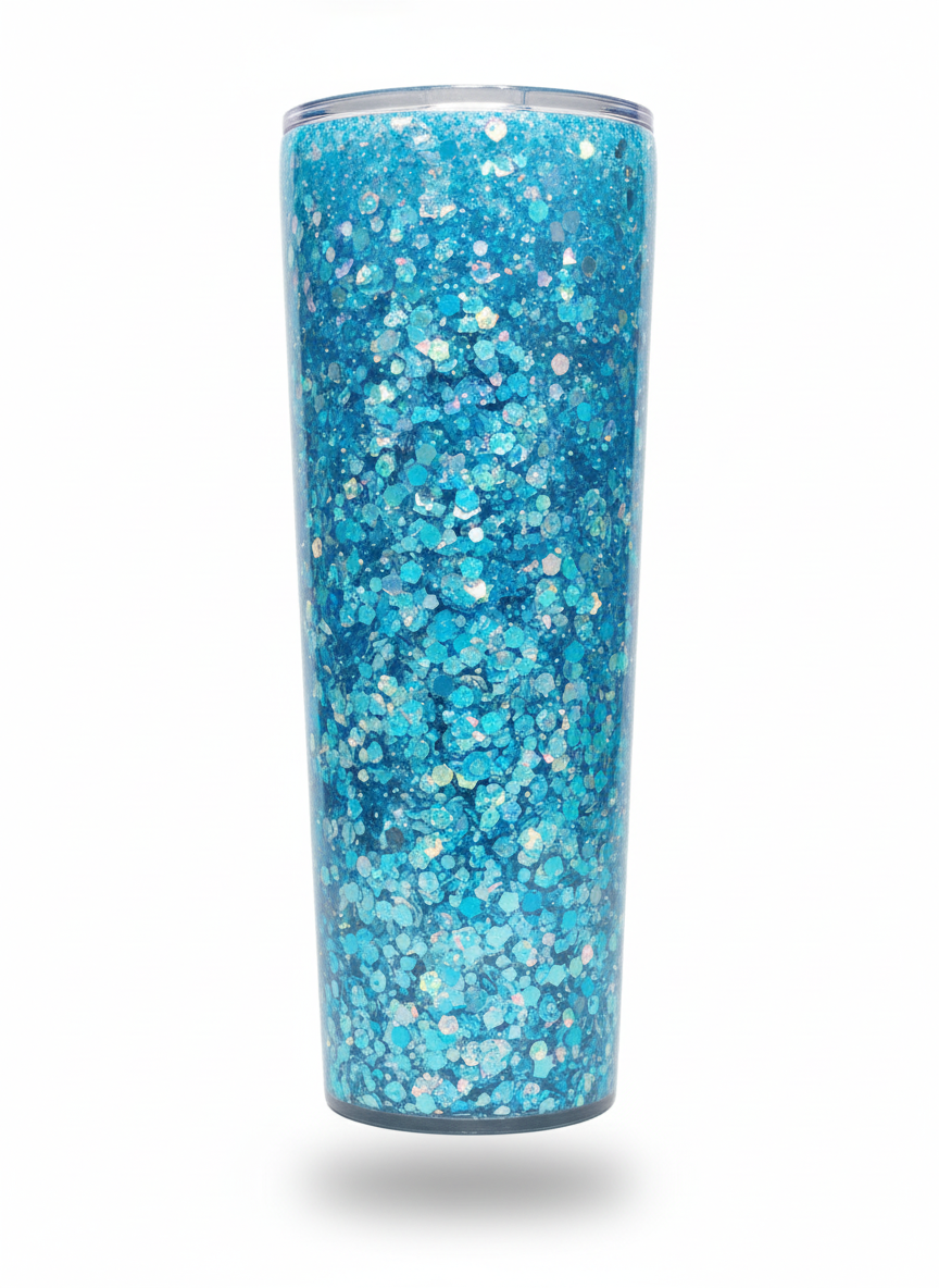 Blue Glitter Tumbler